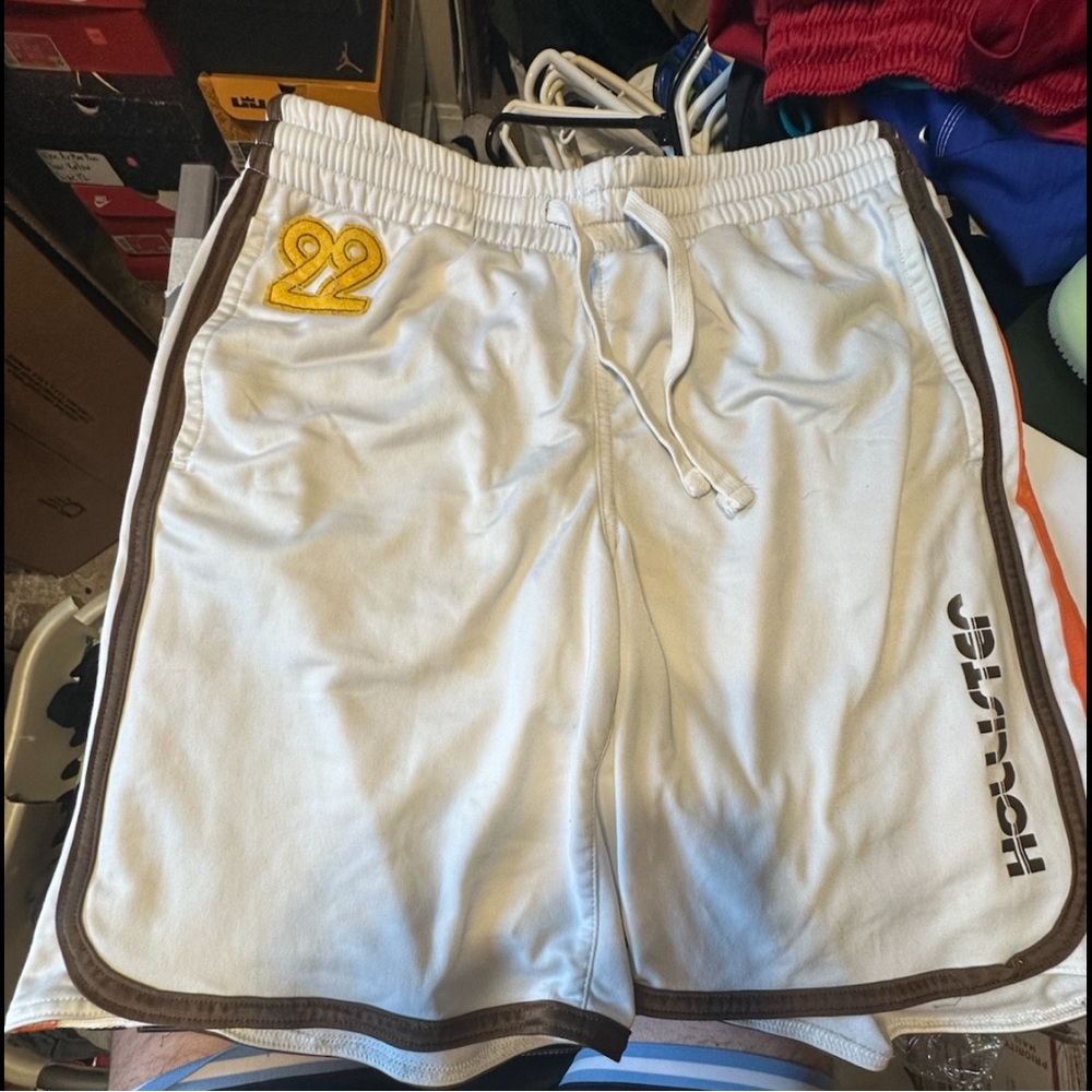 HOLLISTER Pro sport  #22 Men's Size   Athlete  Shorts Pockets  Color White/Brown